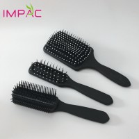 Matte black custom top grade plastic hair brush set