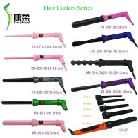 Hair iron with different changeable barrels hair curler set