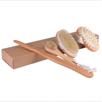 4pcs Eco-friendly Bath Brush Set Multifunction Wood Handle